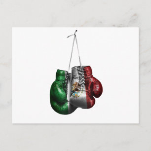 Boxing Gloves T-Shirt - Mexico Vintage flag  Holiday Postcard