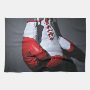 Boxing gloves tea towel