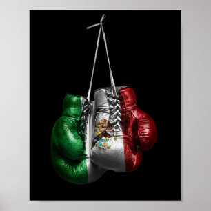 Boxing Gloves Tee - Mexico Vintage Flag For Women Poster