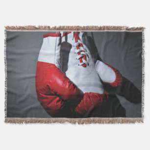 Boxing gloves throw blanket