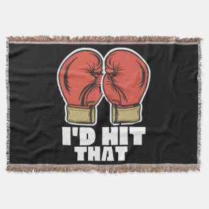 Boxing gloves throw blanket