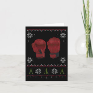 Boxing Gloves Ugly Sweater Christmas  Card