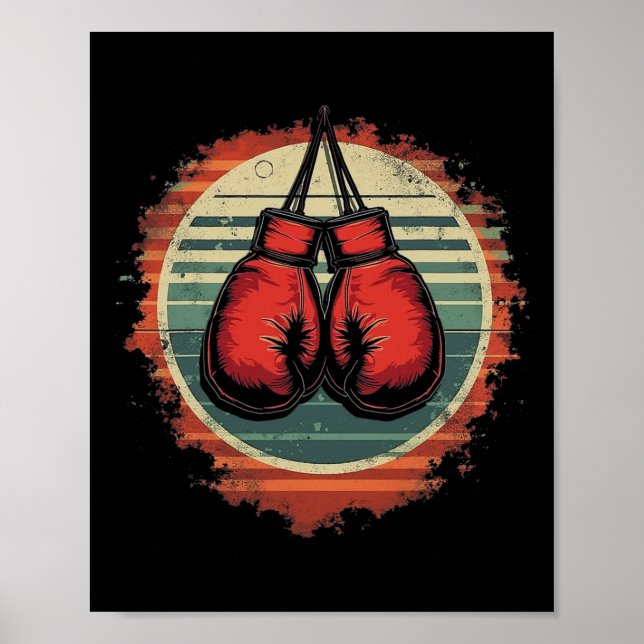 Boxing Gloves Vintage  Poster (Front)