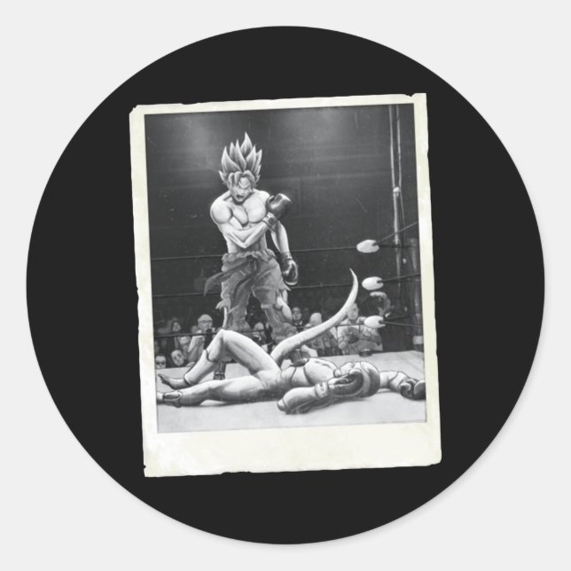 Boxing Gokku Classic Round Sticker (Front)