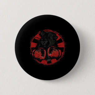 Boxing Guinea Pig With Boxing Gloves Kickboxing Fu 6 Cm Round Badge