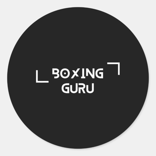 Boxing Guru  Classic Round Sticker (Front)