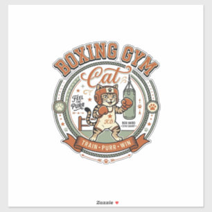 Boxing Gym Cat Boxing Gym Cat Vintage Vector Art S