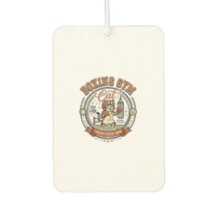 Boxing Gym Cat Boxing Gym Cat Vintage Vector Art S Car Air Freshener