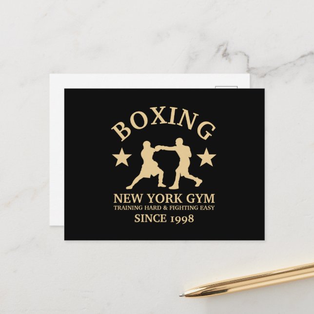 Boxing Gym, Pro Fighters Postcard (Front/Back In Situ)