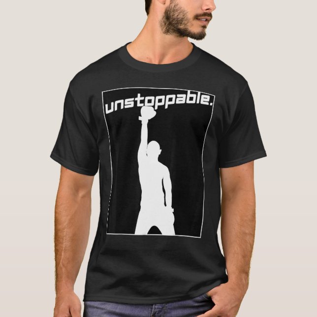 Boxing Gym Workout Graphic Motivation Unstoppable T-Shirt (Front)