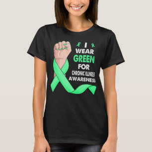 Boxing Hand I Wear Green For CHRONIC ILLNESS T-Shirt