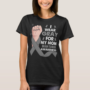 Boxing Hand I Wear Grey For My Mum BRAIN BRAIN T-Shirt