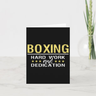 Boxing Hard Work And Dedication - Kickboxing Gym B Card