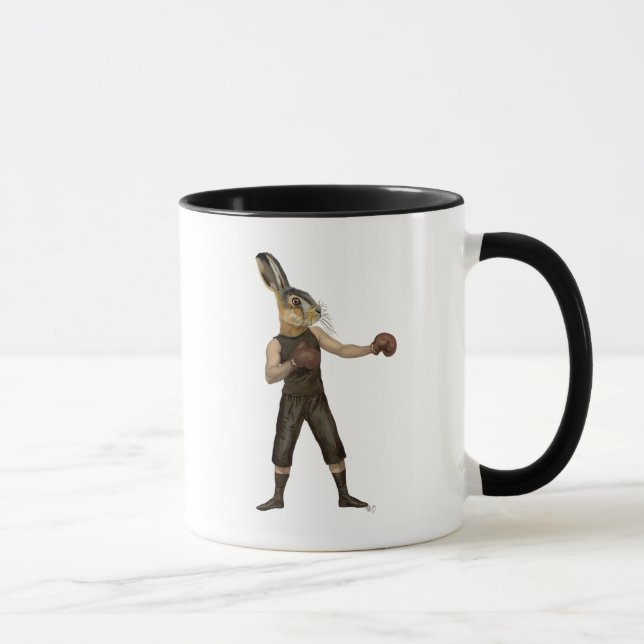 Boxing Hare Mug (Right)