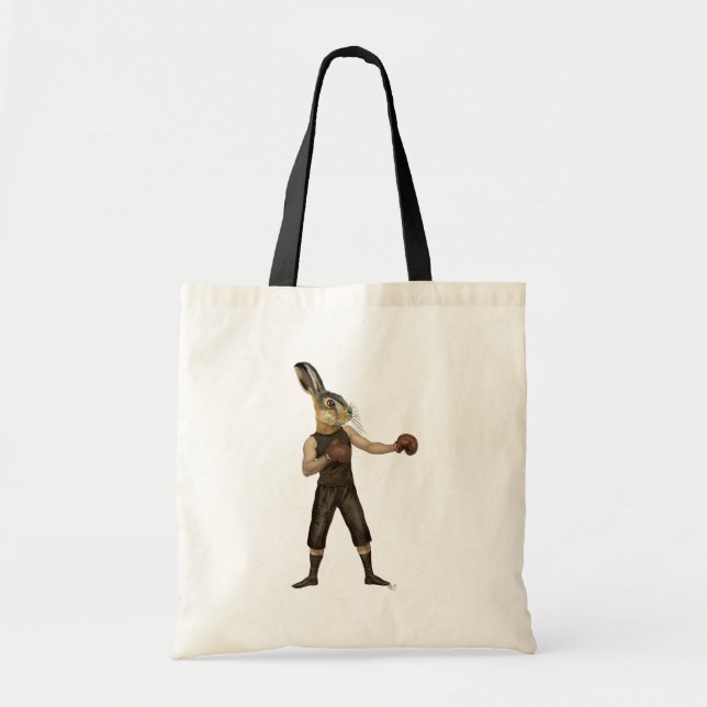 Boxing Hare Tote Bag (Front)