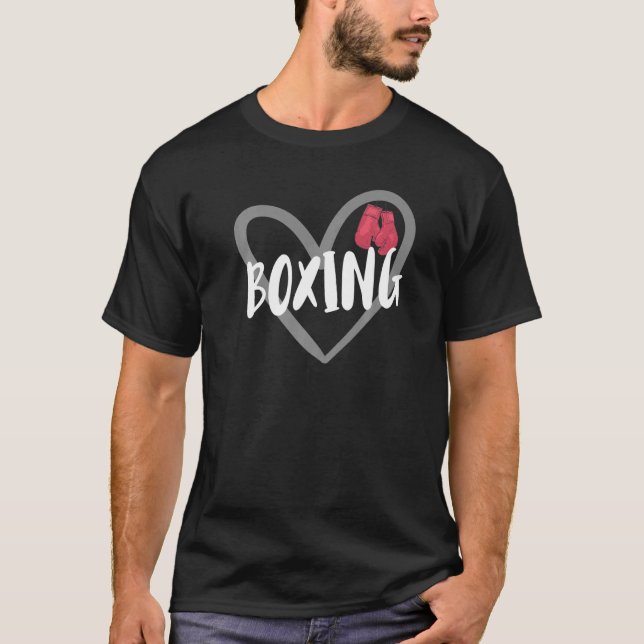 Boxing Heart Boxing Gloves   T-Shirt (Front)