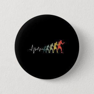 Boxing Heartbeat Boxer Fight Love 6 Cm Round Badge