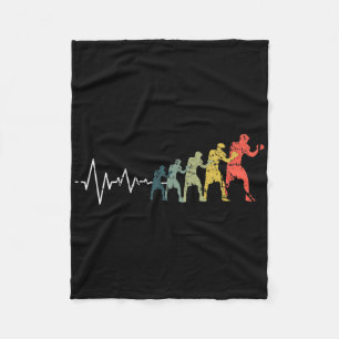 Boxing Heartbeat Boxer Fight Love Fleece Blanket