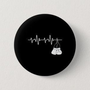 Boxing Heartbeat - Boxing Lover Boxer Kickboxing F 6 Cm Round Badge