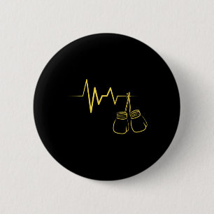 Boxing Heartbeat Design Cute Boxing Lover Boxer 6 Cm Round Badge