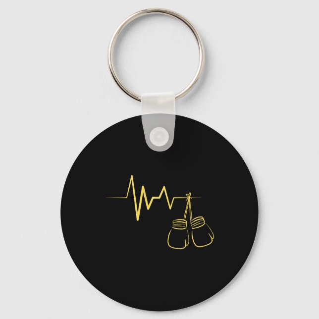 Boxing Heartbeat Design Cute Boxing Lover Boxer  Key Ring (Front)