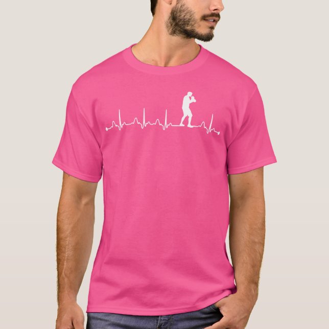Boxing Heartbeat Ekg Pulse For Boxer T-Shirt (Front)