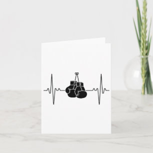 Boxing Heartbeat Line Punch Design Card