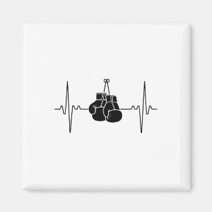 Boxing Heartbeat Line Punch Design  Magnet