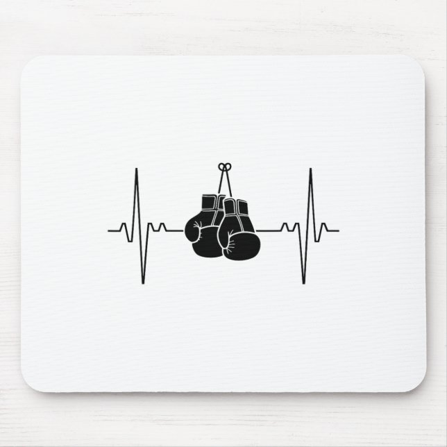 Boxing Heartbeat Line Punch Design  Mouse Pad (Front)