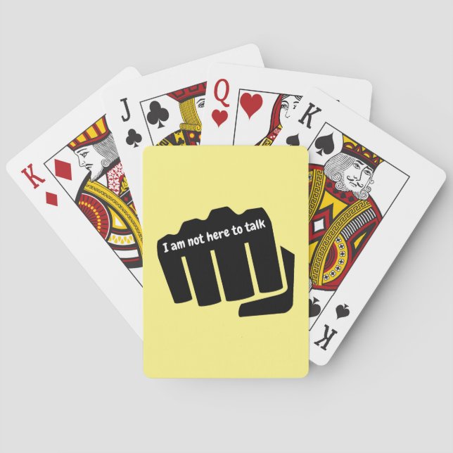 Boxing, I am not here to talk Playing Cards (Back)