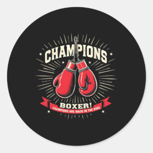 Boxing I'm Boxer Classic Round Sticker