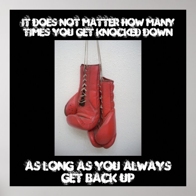 Boxing Inspirational Canvas Poster (Front)