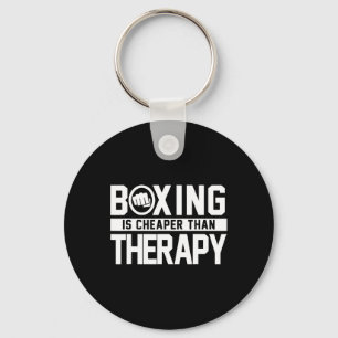 Boxing Is Cheaper Than Therapy Kickboxing Quote Fi Key Ring