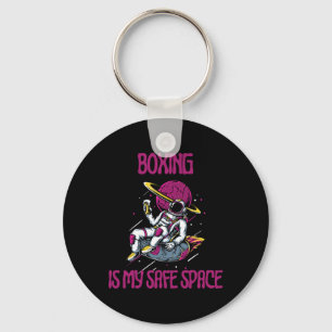 Boxing Is My Safe Space Key Ring
