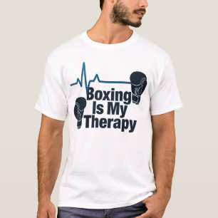 Boxing Is My Therapy Cute Pastel Design T-Shirt