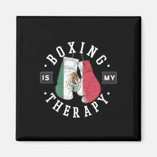 Boxing Is My Therapy Mexico Boxing Glove Mexican F Magnet