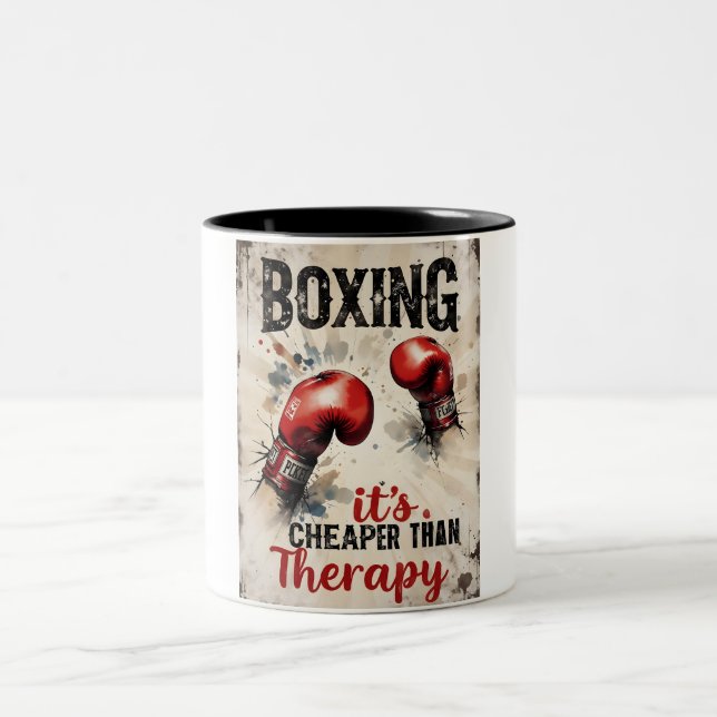 Boxing – It’s Cheaper Than Therapy Mug (Center)