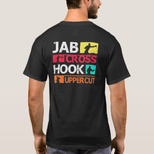 Boxing Jab Cross Hook Uppercut Boxer Coach Fighter T-Shirt
