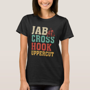 Boxing Jab Cross Hook Uppercut Boxer Fitness Coach T-Shirt