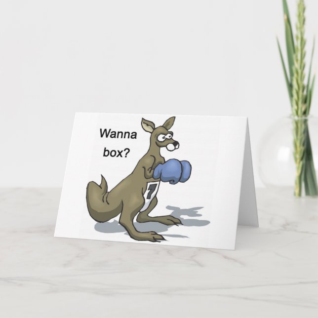 Boxing Kangaroo Card (Front)