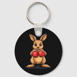 Boxing Kangaroo For A Knockout Laugh Key Ring