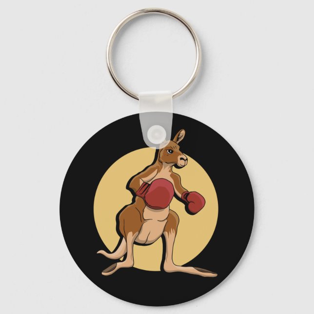 Boxing Kangaroo Keychain (Front)