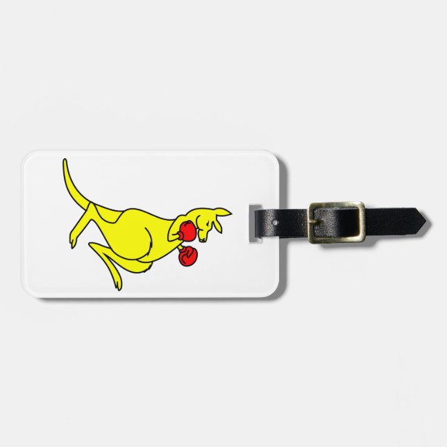 Boxing Kangaroo Luggage Tag (Front Horizontal)