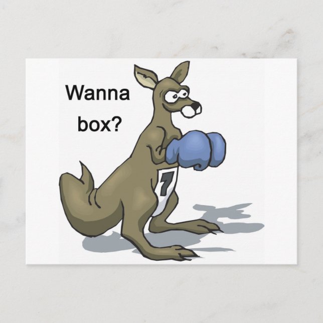 Boxing Kangaroo Postcard (Front)