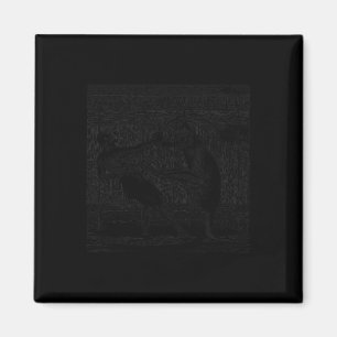 Boxing Kangaroo Print Magnet