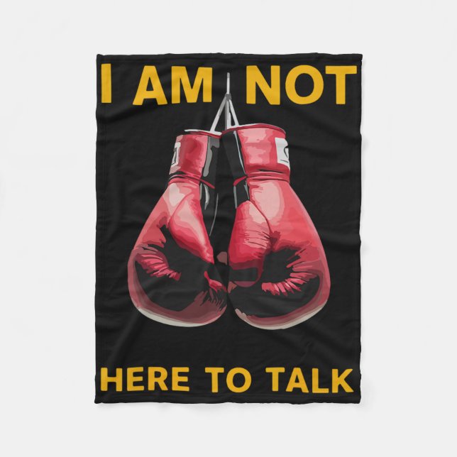 Boxing Kickboxing Boxing Lover Boxer Funny Saying  Fleece Blanket (Front)