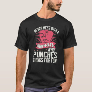 Boxing Kickboxing Women Gloves Workout Kickboxer T-Shirt