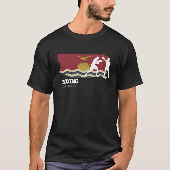 Boxing Kiribati Combat Sports Fighter Boxing T-Shirt (Front)