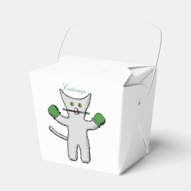 Boxing Kitten with Mittens Thunder_Cove Favour Box (Front Side)