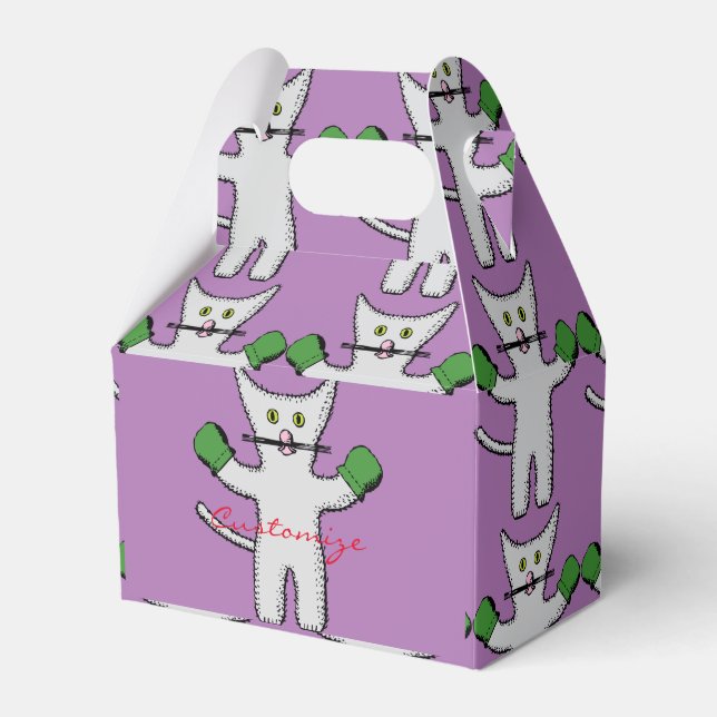 Boxing Kitten with Mittens Thunder_Cove Favour Box (Front Side)
